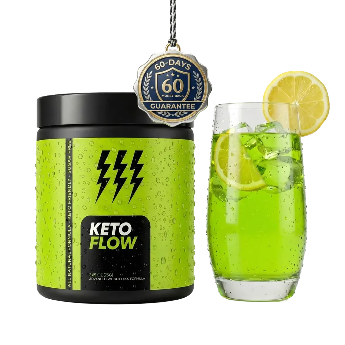 KetoFlow Weight Management Supplement Bottle (Front Label)